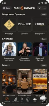 Бренды и люди в Навигаторе MyCigars